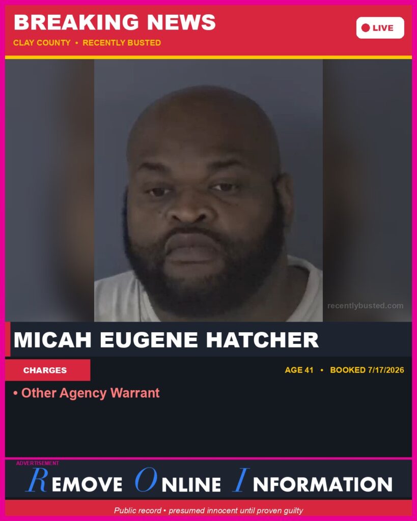 Booking photo of MICAH EUGENE HATCHER