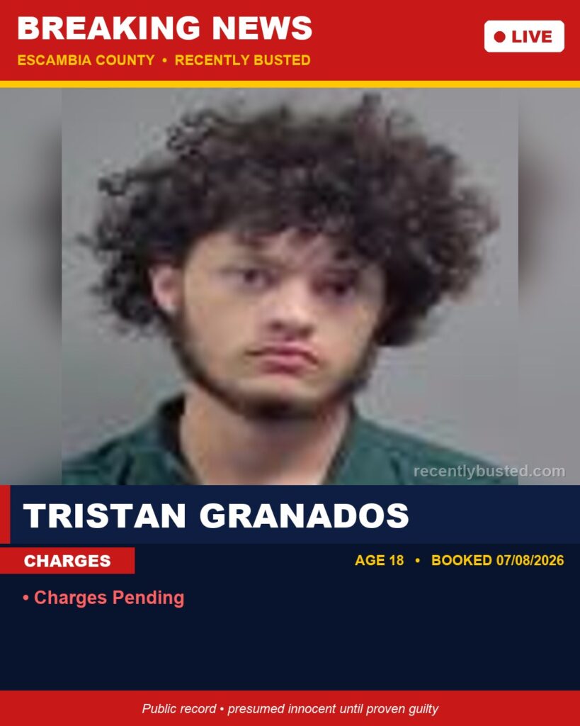 Arrest report - Tristan Granados