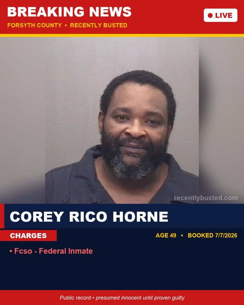 Booking photo of COREY RICO HORNE