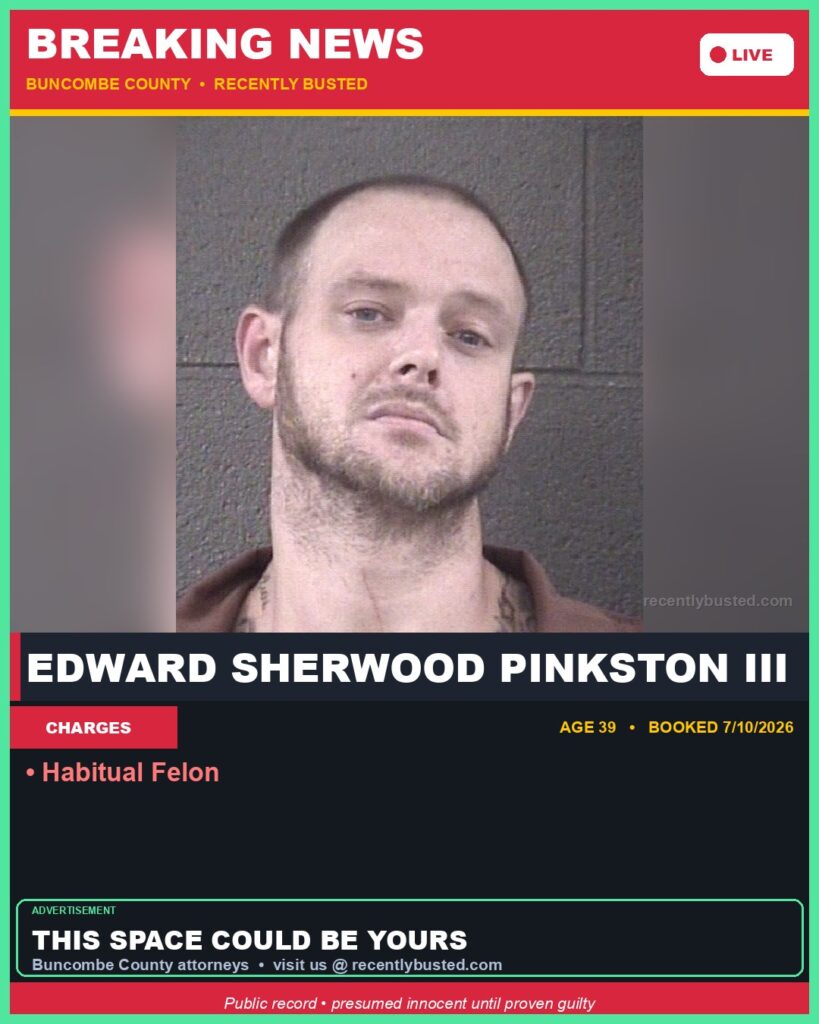 Booking photo of EDWARD SHERWOOD PINKSTON III