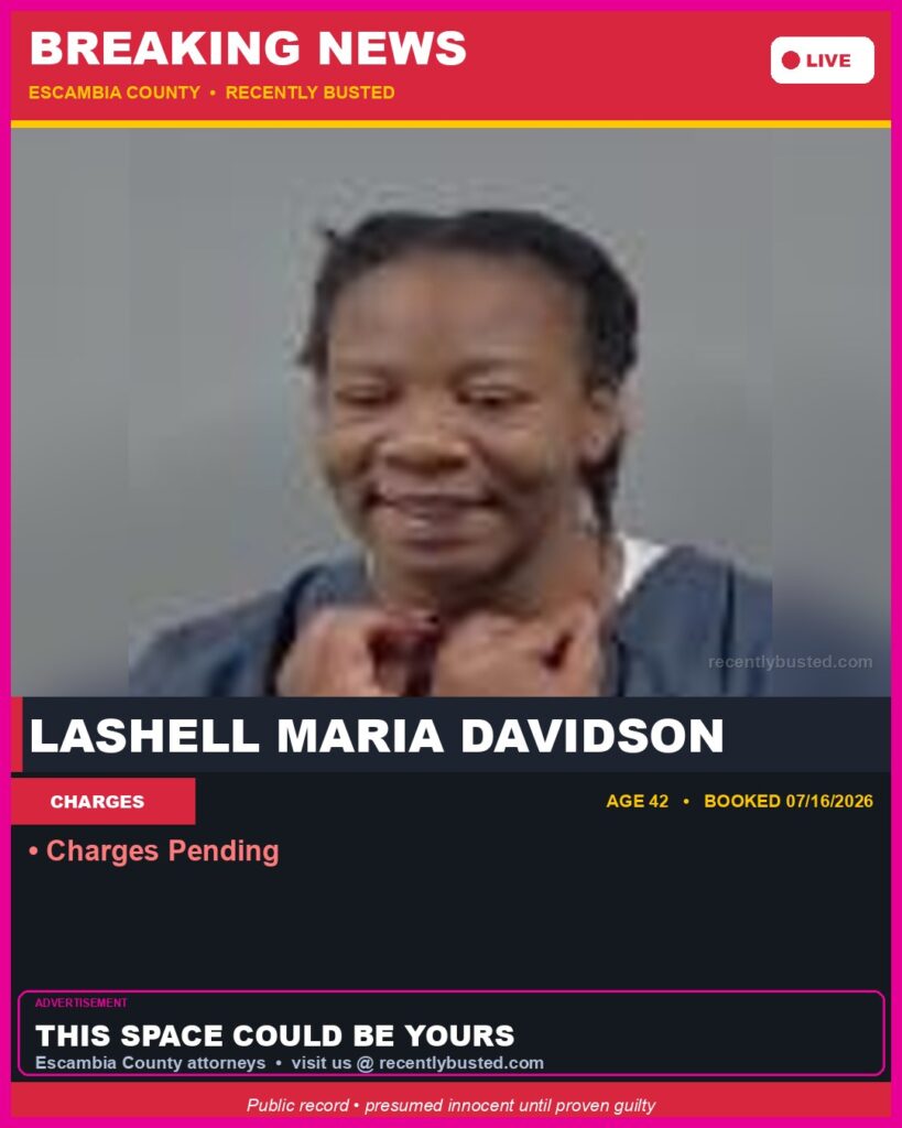 Lashell Maria Davidson — arrest record card, Mugshot Hottie