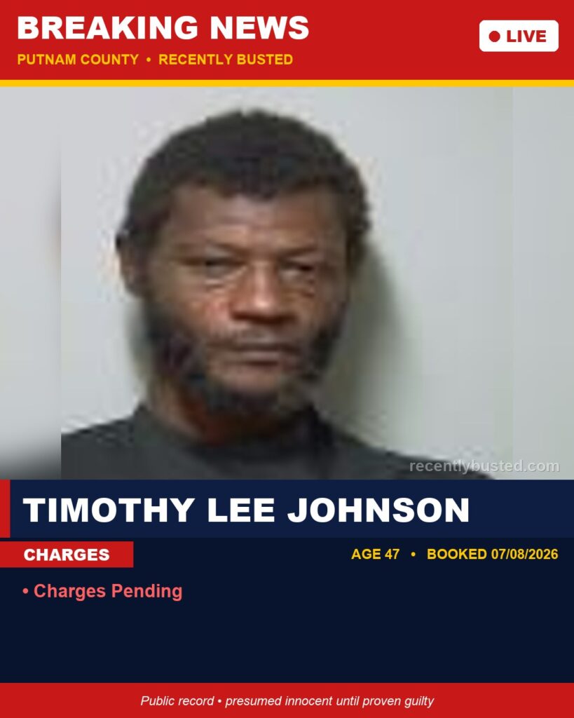 Arrest report - Timothy Lee Johnson