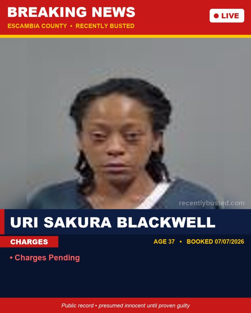 Arrest report - Uri Sakura Blackwell