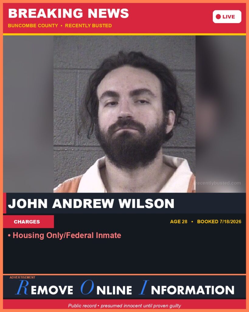 Booking photo of JOHN ANDREW WILSON