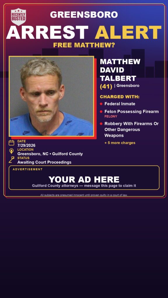 Booking photo of MATTHEW DAVID TALBERT