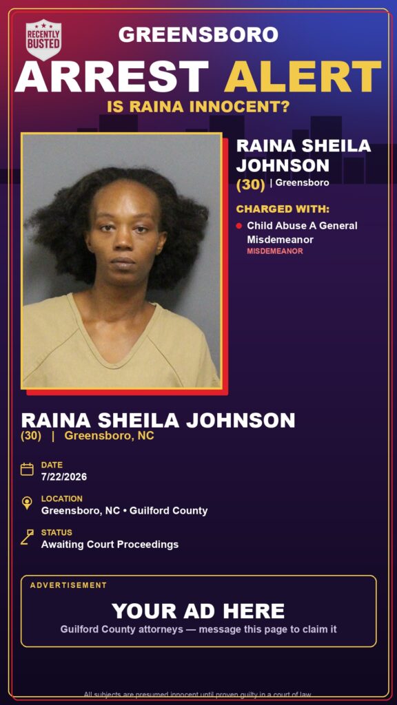 Booking photo of RAINA SHEILA JOHNSON