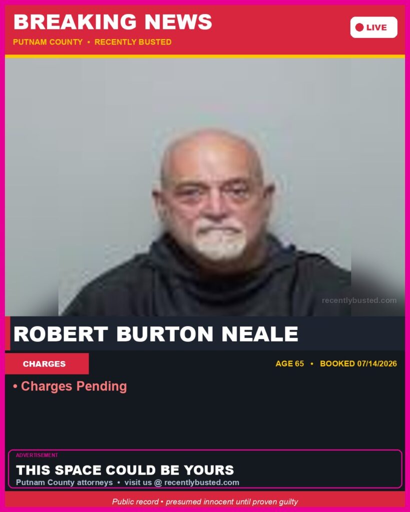 Robert Burton Neale — arrest record card, Florida Crime