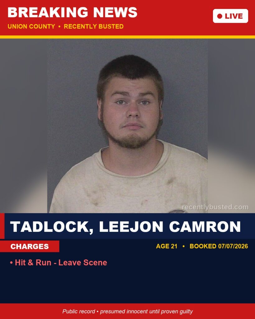 Booking photo of TADLOCK, LEEJON CAMRON