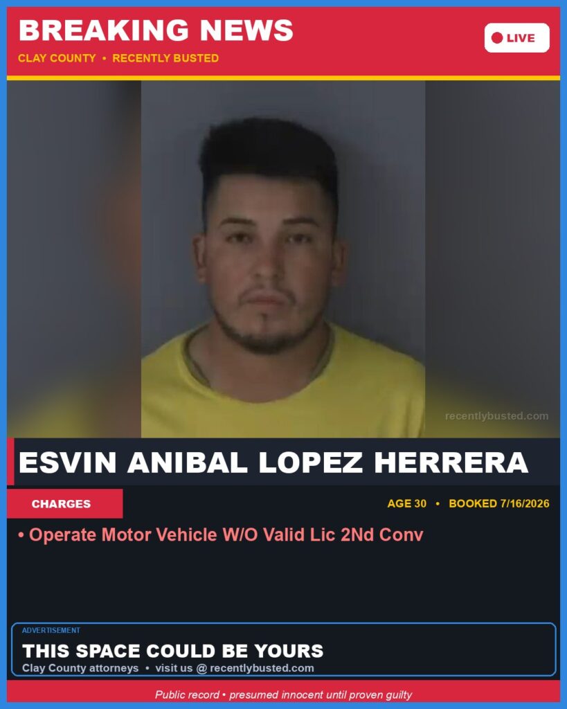 Booking photo of ESVIN ANIBAL LOPEZ HERRERA