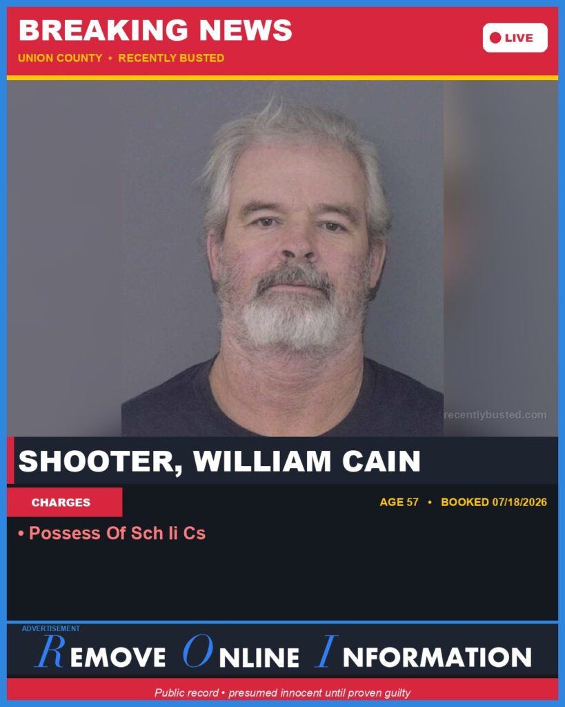 Booking photo of SHOOTER, WILLIAM CAIN