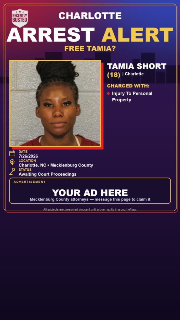Booking photo of TAMIA SHORT