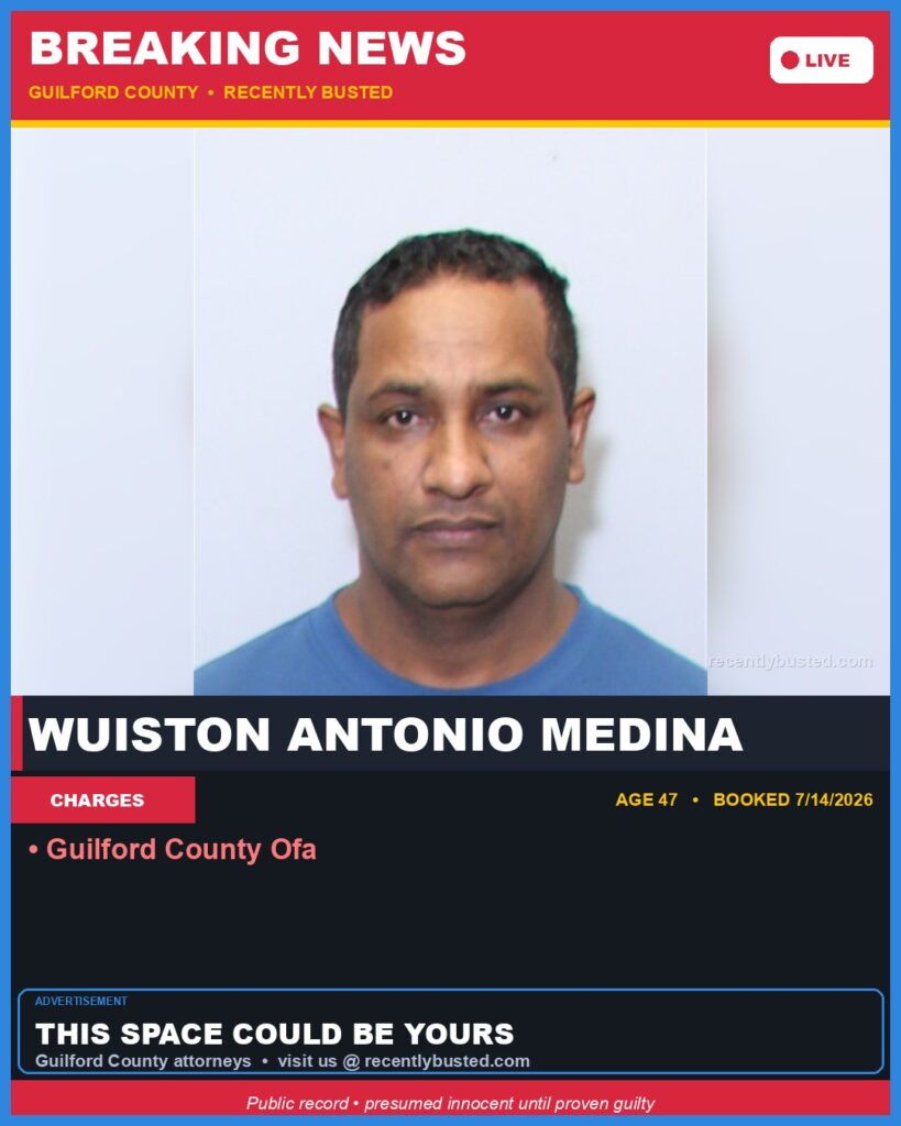 Booking photo of WUISTON ANTONIO MEDINA