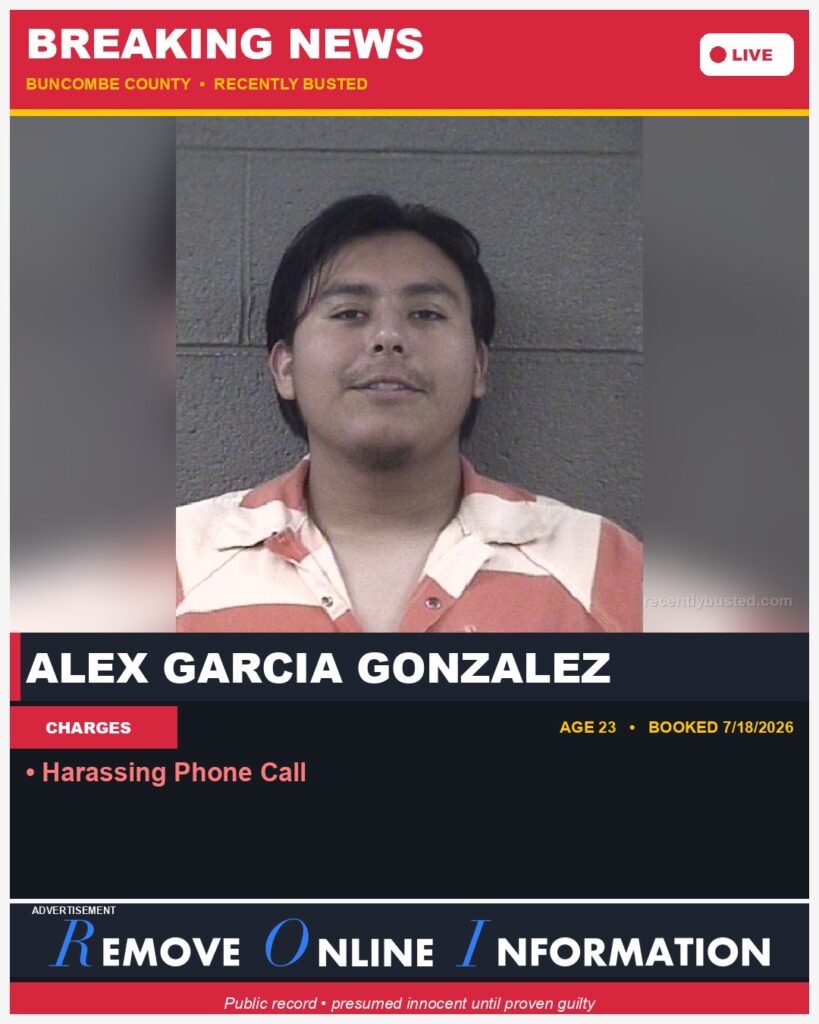 Booking photo of ALEX GARCIA GONZALEZ