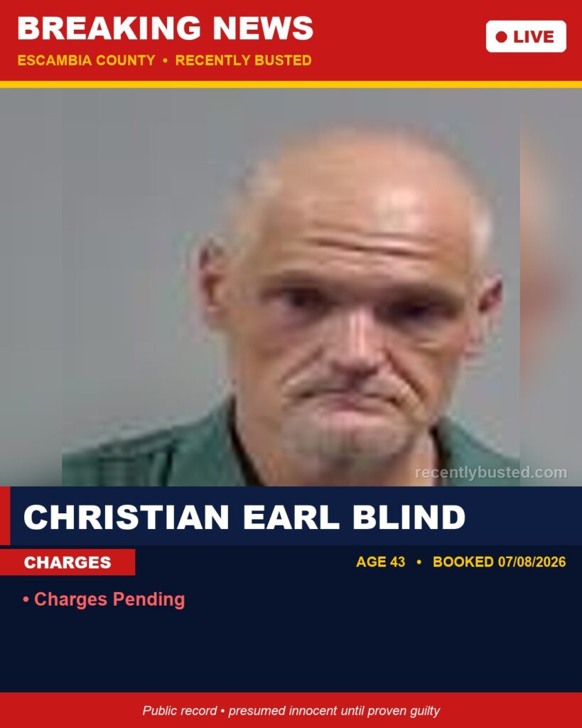 Arrest report - Christian Earl Blind