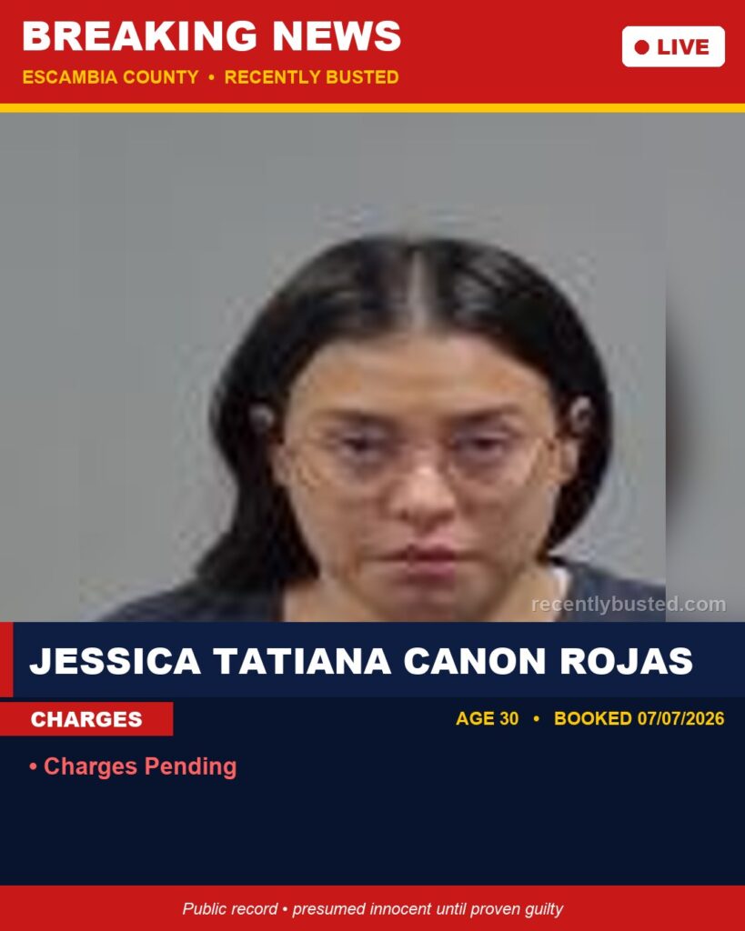 Arrest report - Jessica Tatiana Canon Rojas