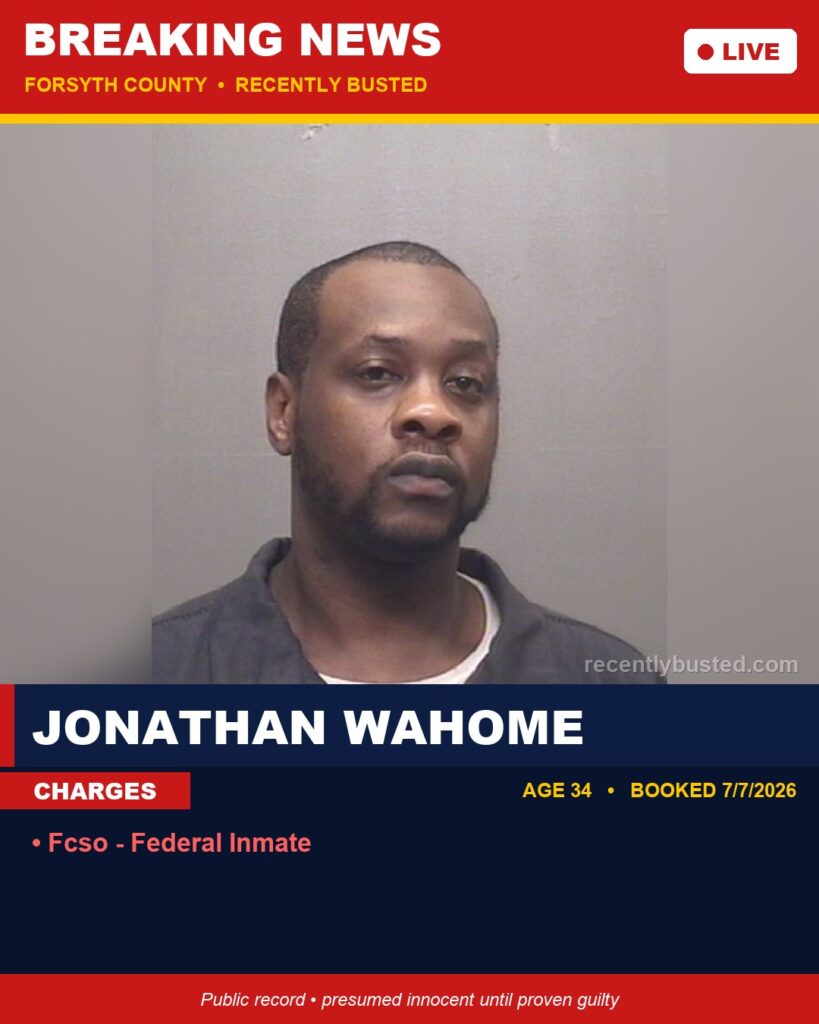 Booking photo of JONATHAN WAHOME