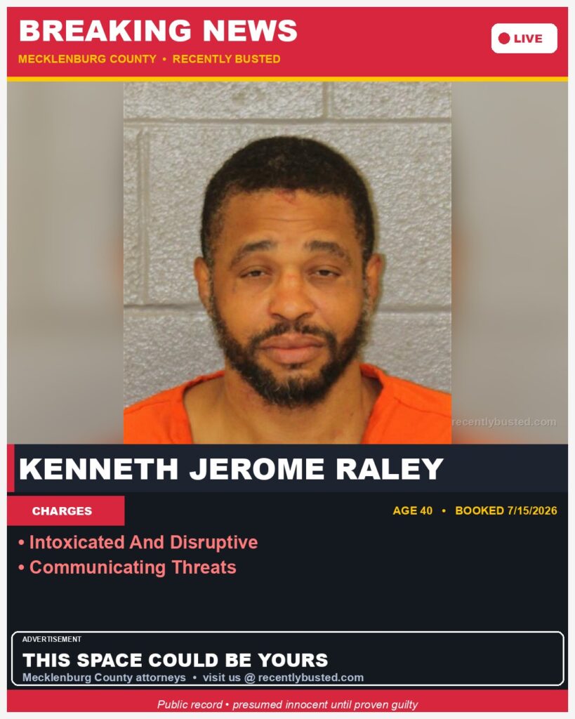 Booking photo of KENNETH JEROME RALEY