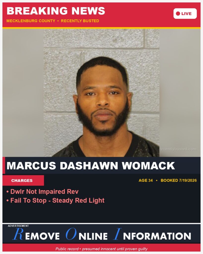 Booking photo of MARCUS DASHAWN WOMACK