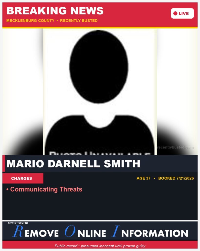 Booking photo of MARIO DARNELL SMITH