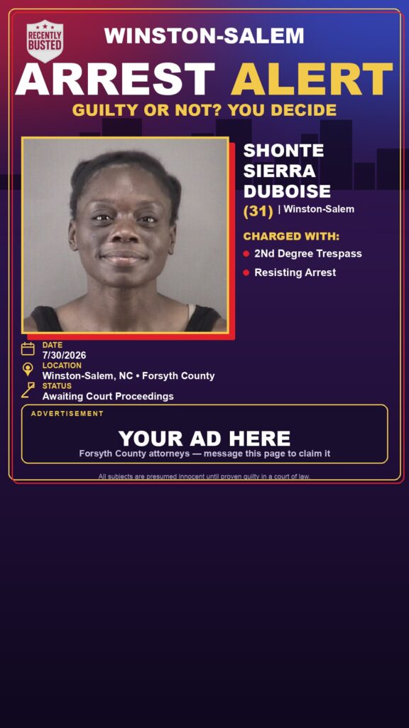 Booking photo of SHONTE SIERRA DUBOISE