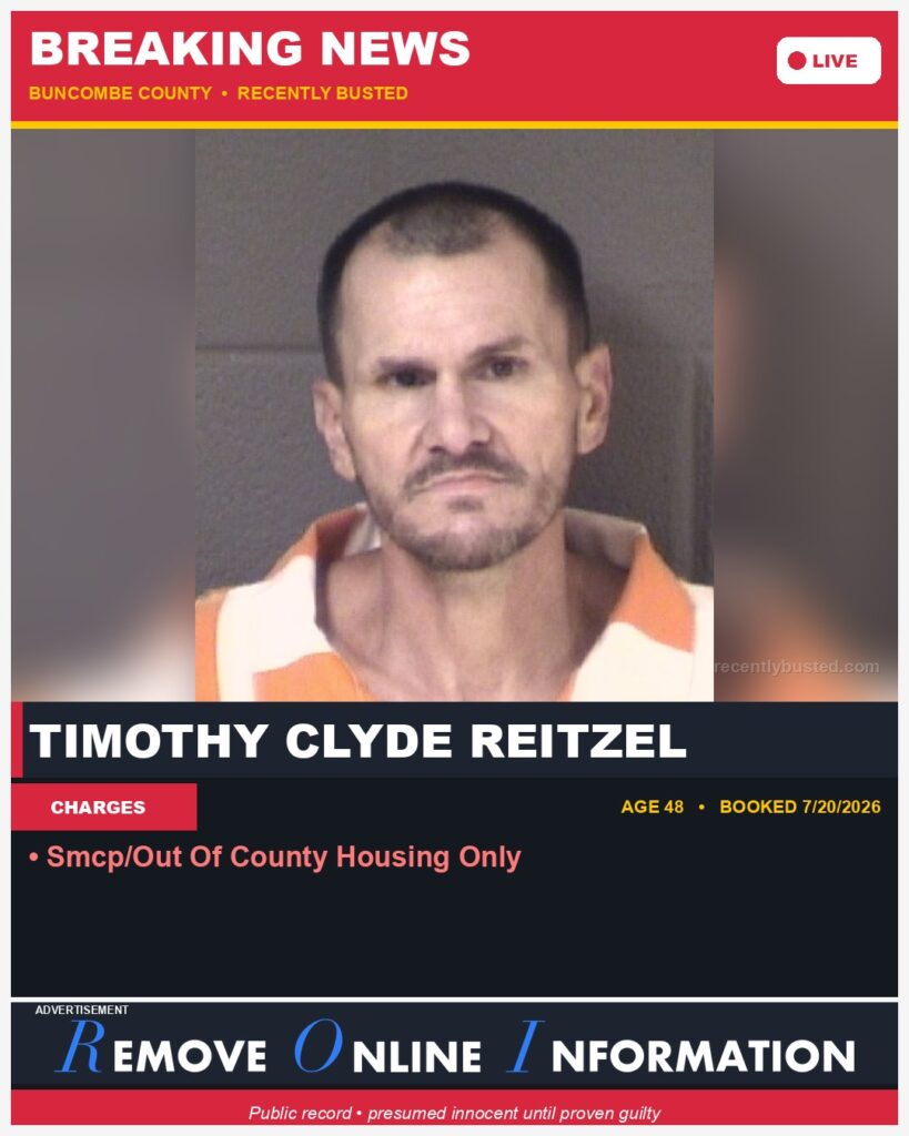 Booking photo of TIMOTHY CLYDE REITZEL
