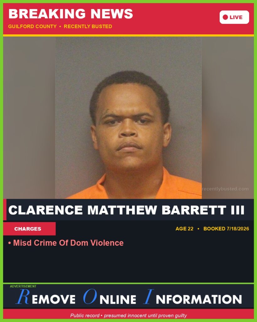 Booking photo of CLARENCE MATTHEW BARRETT III