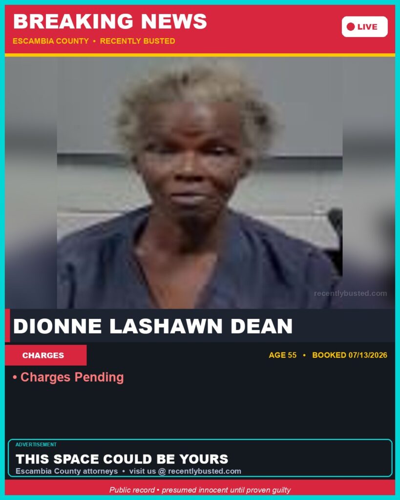 Dionne Lashawn Dean — arrest record card, Mugshot Hottie