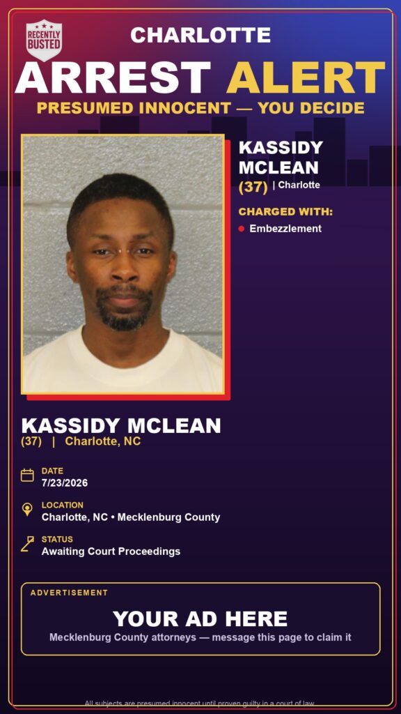 Booking photo of KASSIDY MCLEAN
