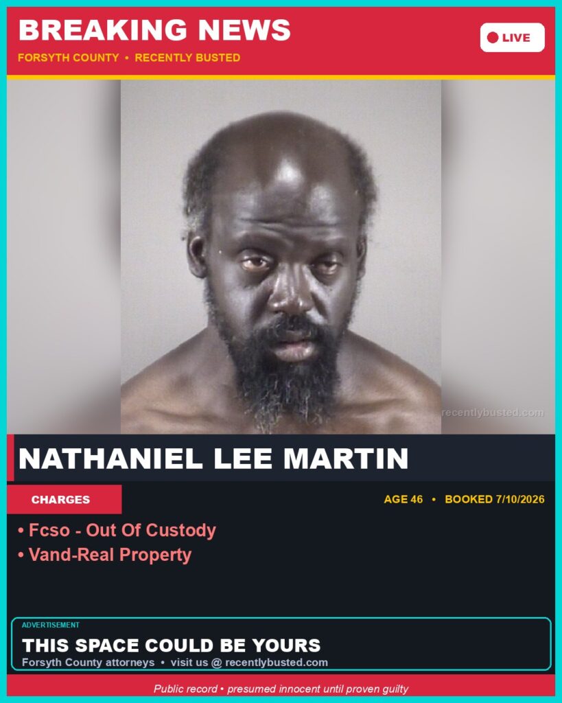 Arrest report - NATHANIEL LEE MARTIN