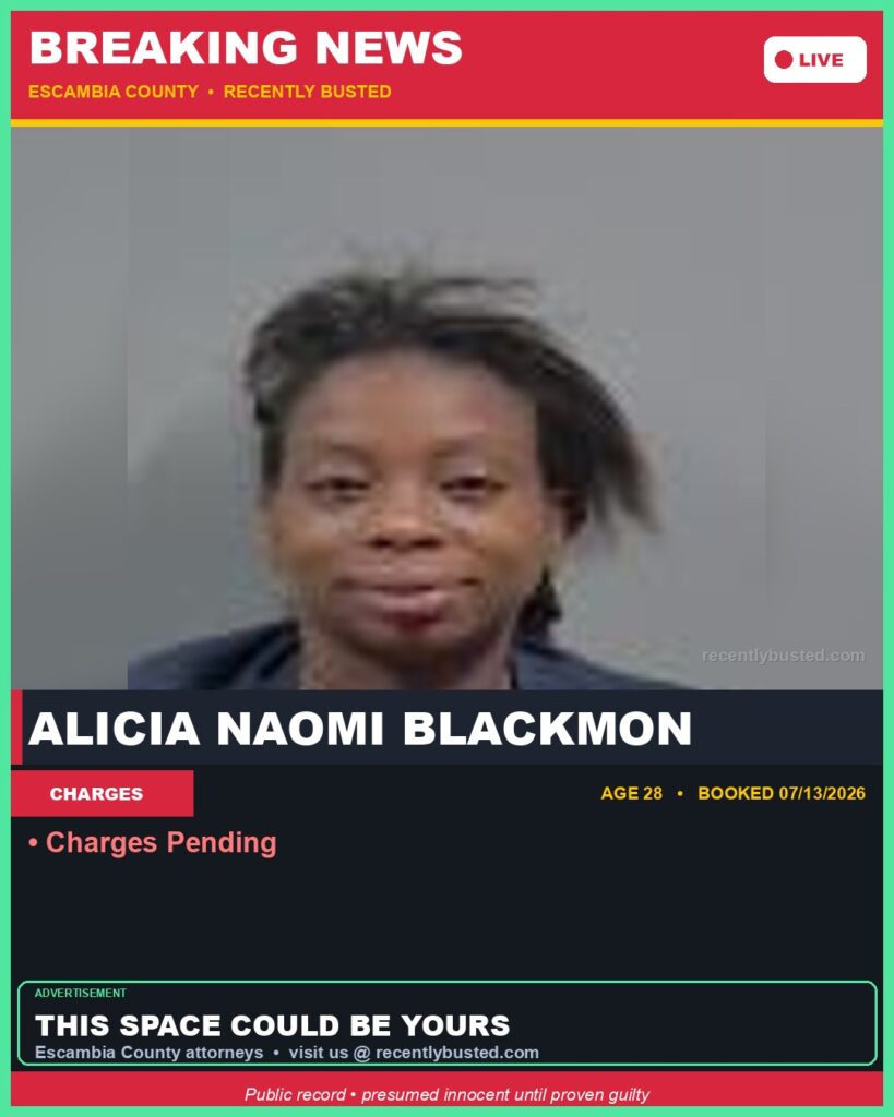 Arrest report - Alicia Naomi Blackmon