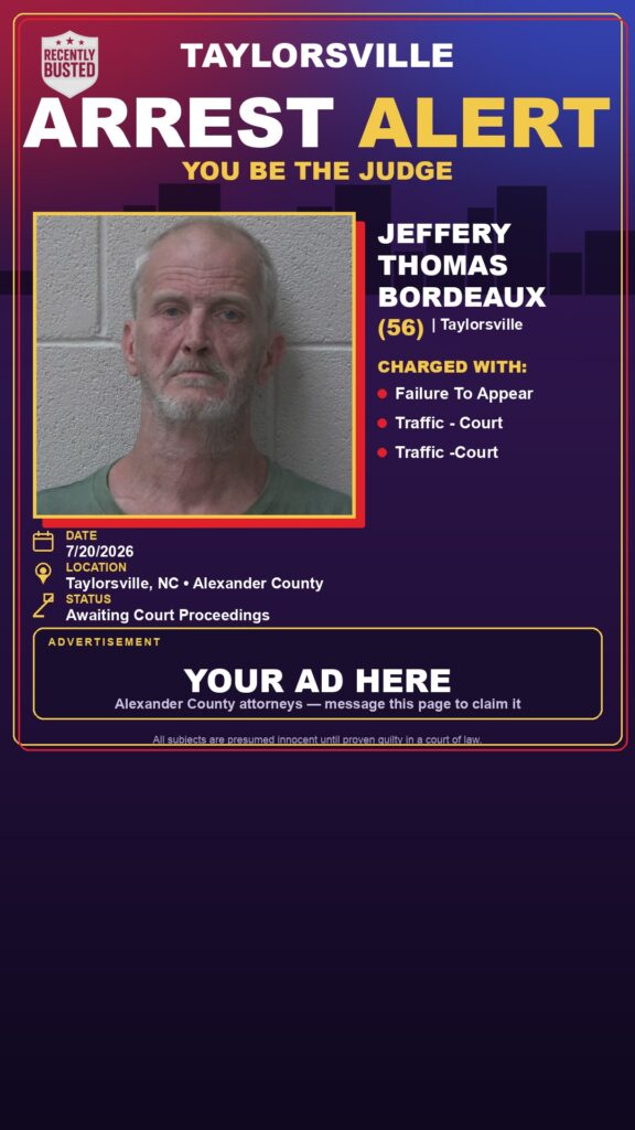 Booking photo of JEFFERY THOMAS BORDEAUX