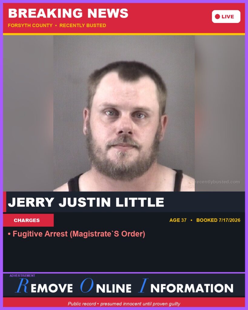 Booking photo of JERRY JUSTIN LITTLE