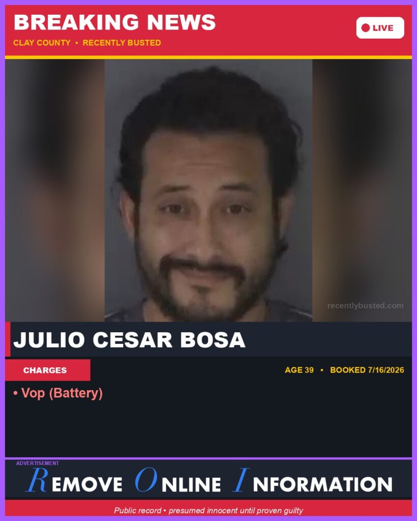 Booking photo of JULIO CESAR BOSA