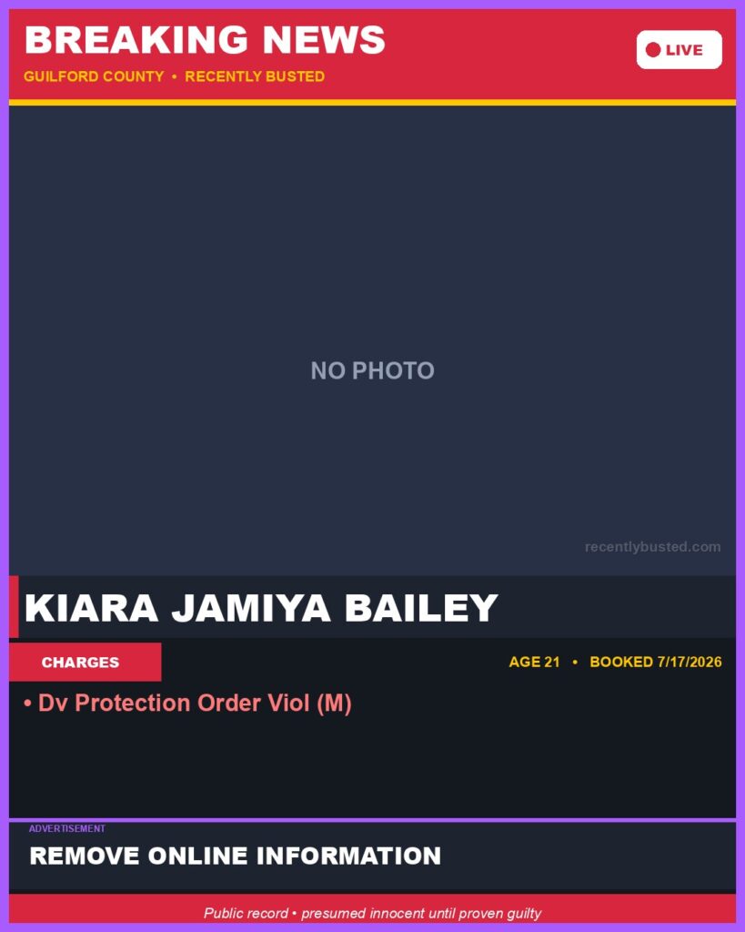 Booking photo of KIARA JAMIYA BAILEY