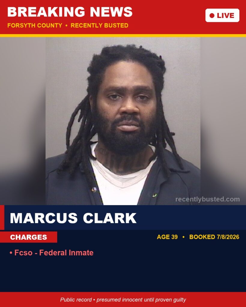 Booking photo of MARCUS CLARK
