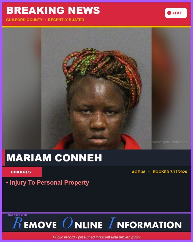 Booking photo of MARIAM CONNEH