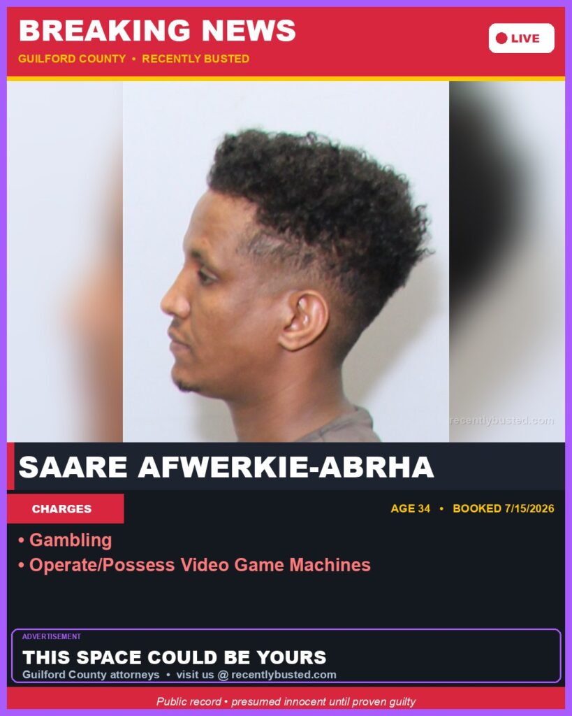 Booking photo of SAARE AFWERKIE-ABRHA