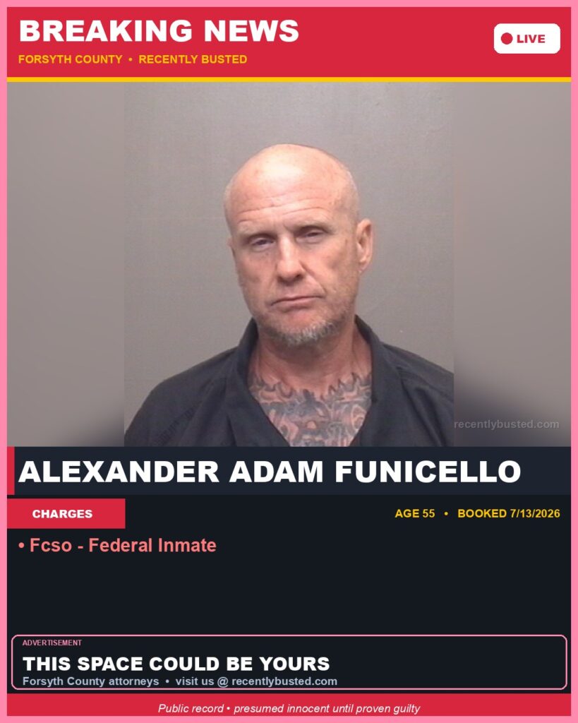 Booking photo of ALEXANDER ADAM FUNICELLO