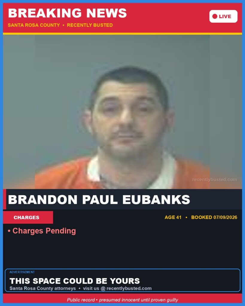 Arrest report - Brandon Paul Eubanks