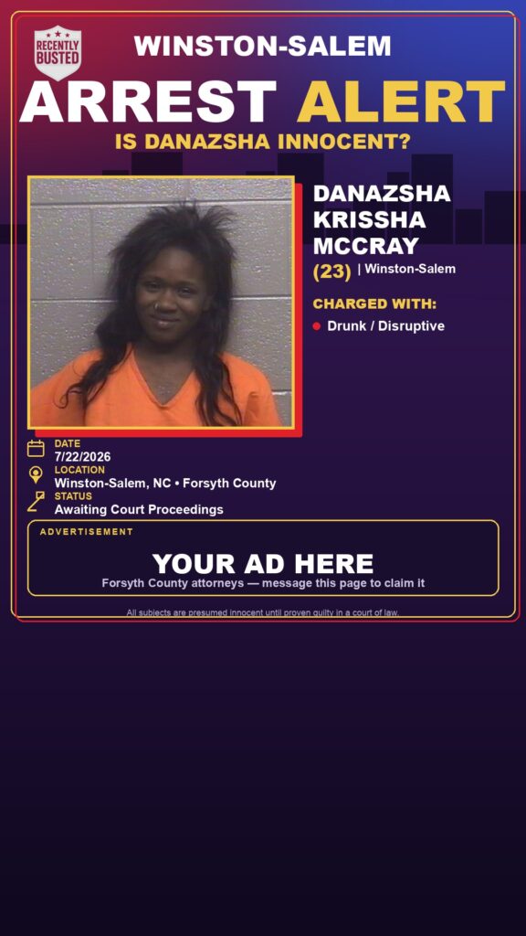 Booking photo of DANAZSHA KRISSHA MCCRAY