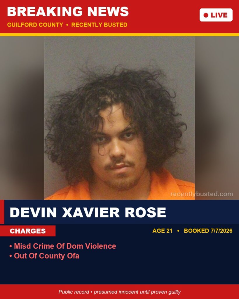 Booking photo of DEVIN XAVIER ROSE