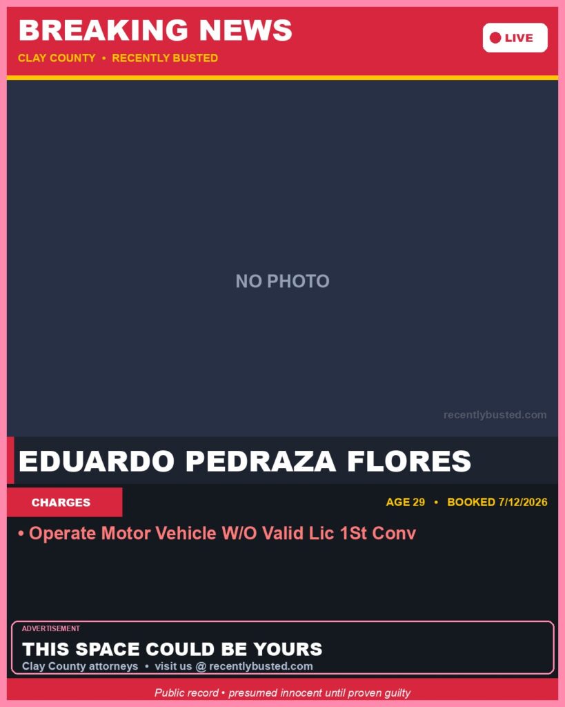 Booking photo of EDUARDO PEDRAZA FLORES