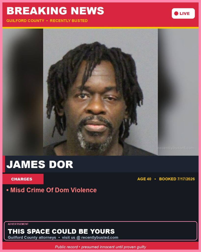 Booking photo of JAMES DOR