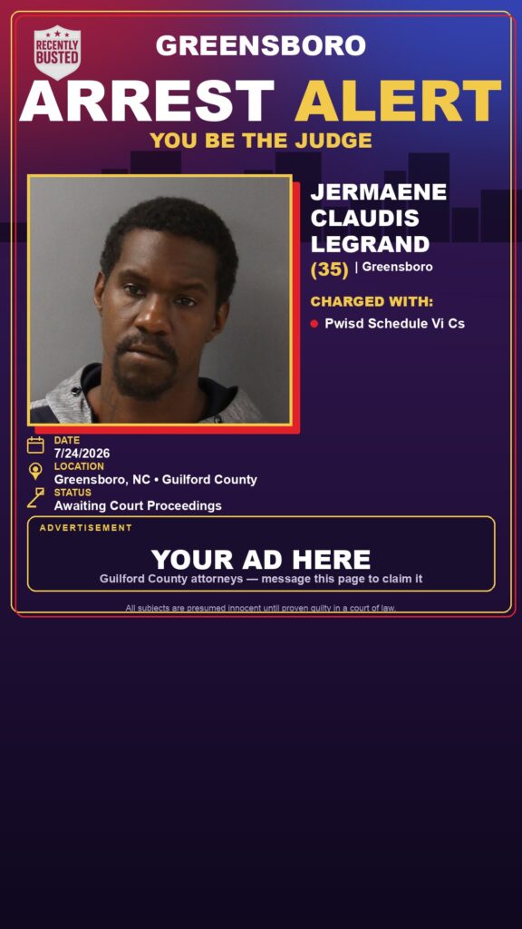 Booking photo of JERMAENE CLAUDIS LEGRAND
