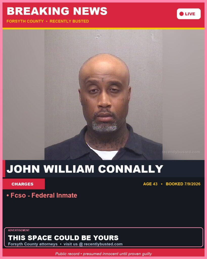 Arrest report - JOHN WILLIAM CONNALLY