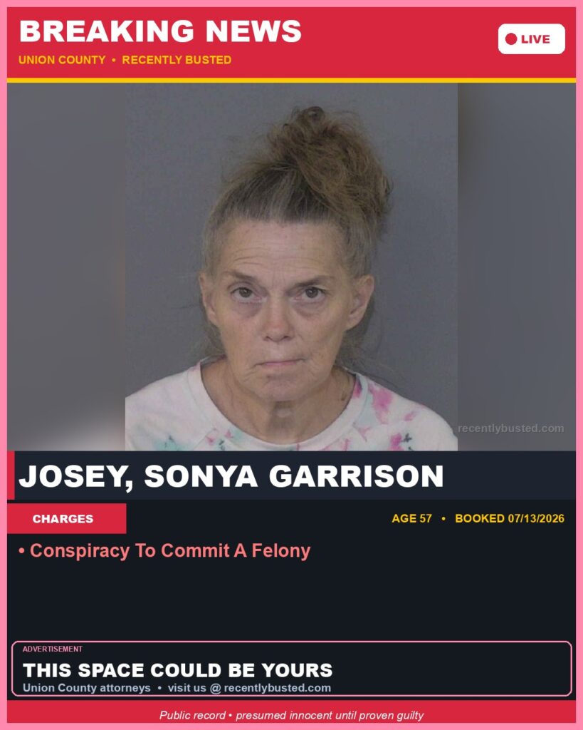 Booking photo of JOSEY, SONYA GARRISON
