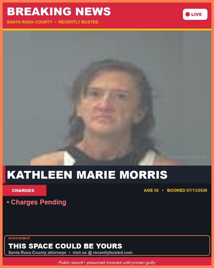 Kathleen Marie Morris — arrest record card, Mugshot Hottie