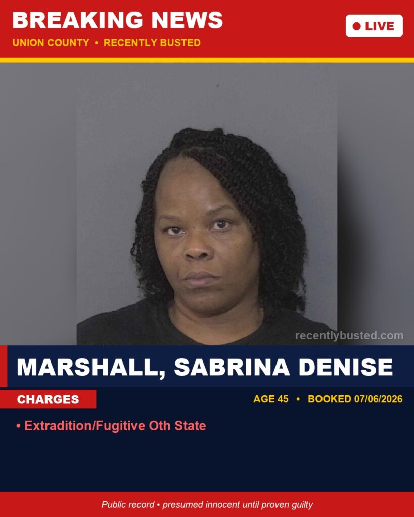 Booking photo of MARSHALL, SABRINA DENISE