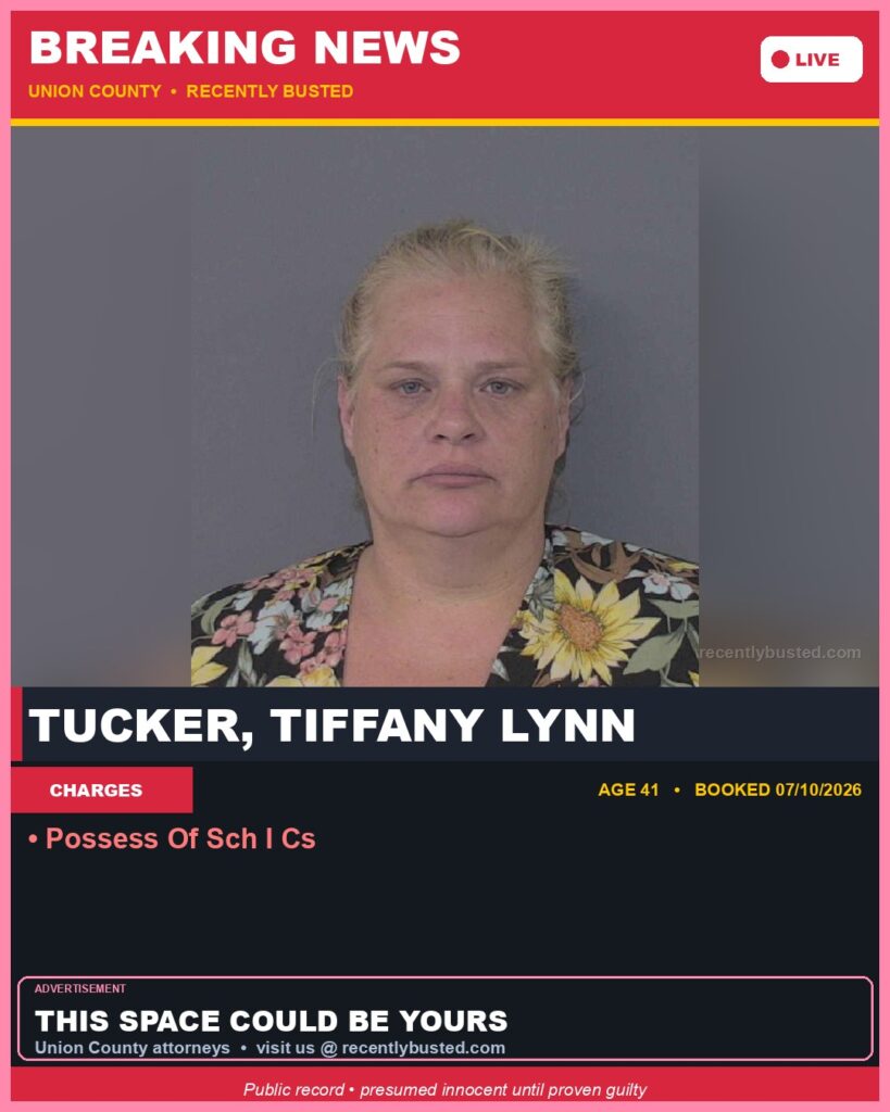 Booking photo of TUCKER, TIFFANY LYNN