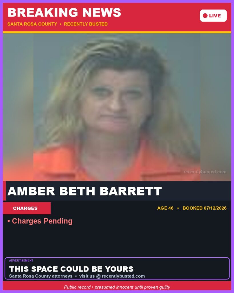 Amber Beth Barrett — arrest record card, Mugshot Hottie